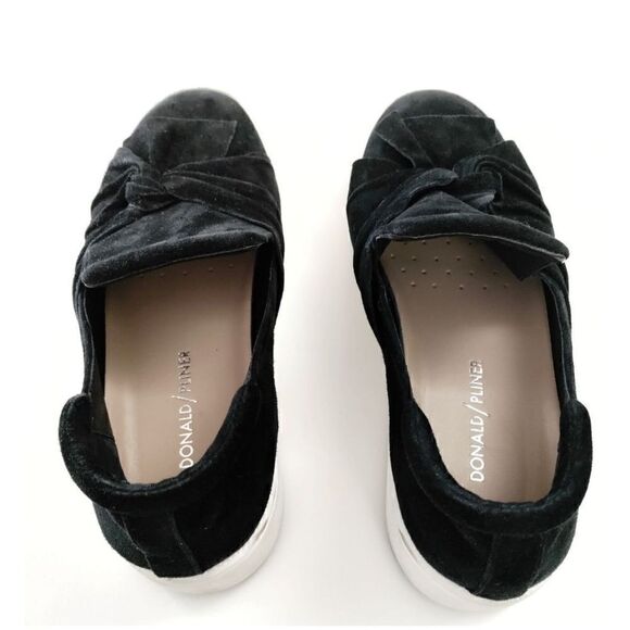 DONALD J. PLINER CELET RUCHING BLACK SUEDE SNEAKERS SHOES WOMENS SZ 7.5 - Picture 9 of 11